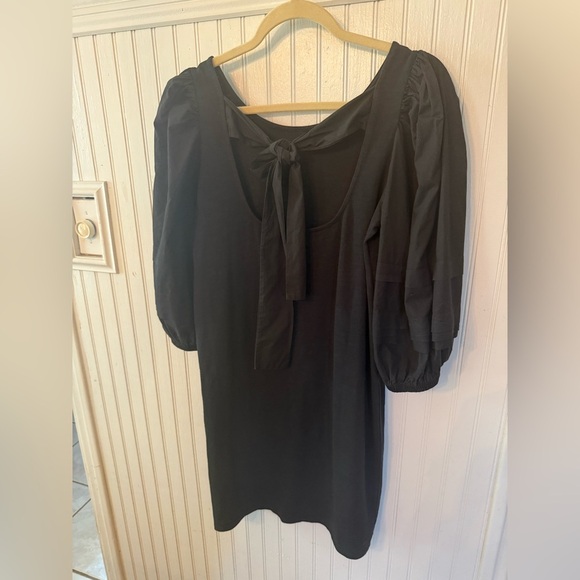 Nation Ltd Open Back Puff Sleeve Small Black Dress - Picture 2 of 4